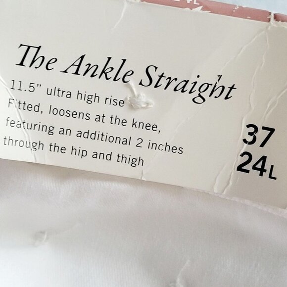 Abercrombie & Fitch Curve Love Ankle Straight Ultra High-Rise Jean Size 37 White - Picture 5 of 10